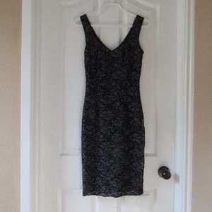 Black and Grey zip back lmini dress